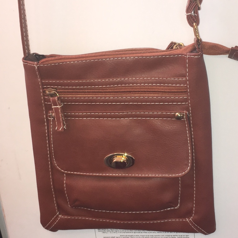 brown cross bag
